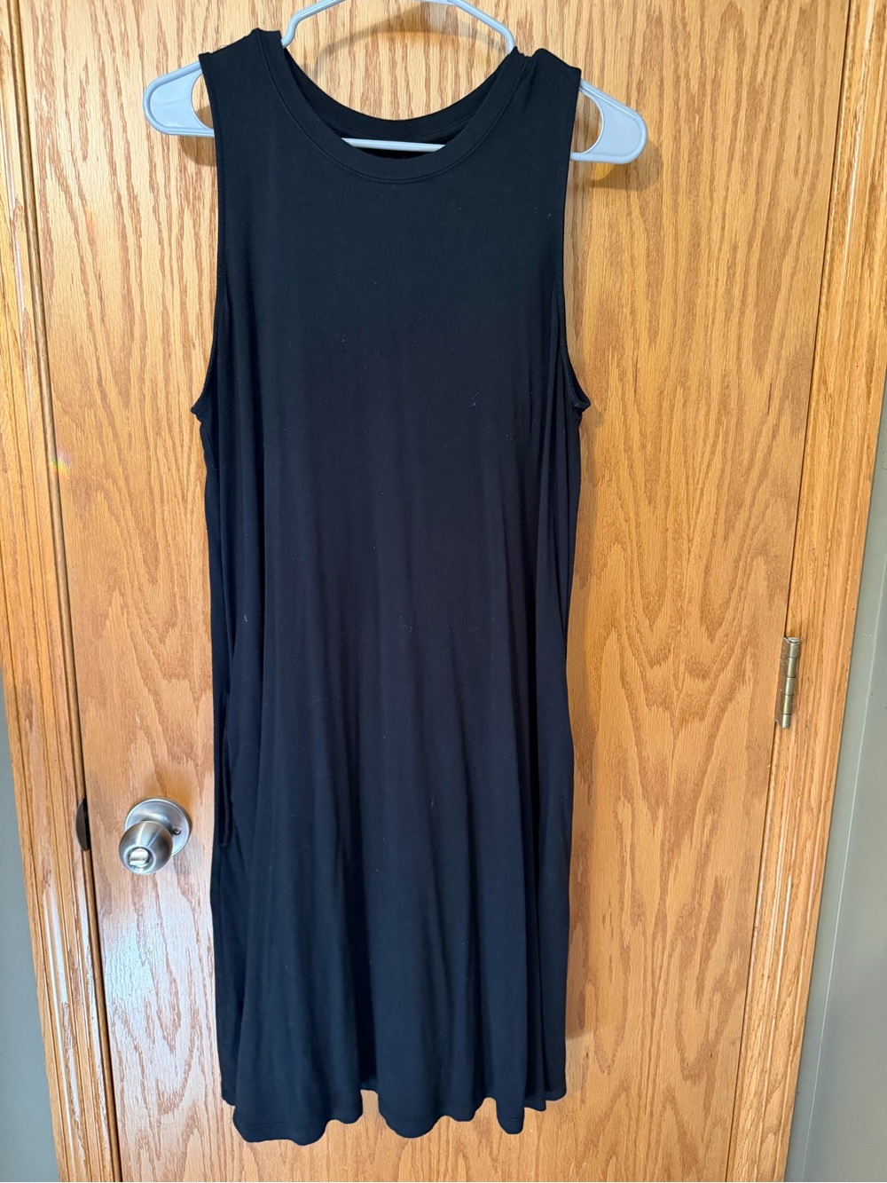 Black midi tank dress